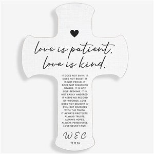 Love Is Patient Personalized Wedding Cross- 5x7 - 31318-S