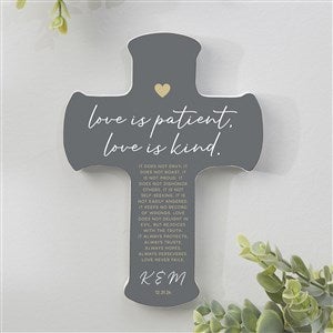 Love Is Patient Personalized Wedding Cross- 8x12 - 31318