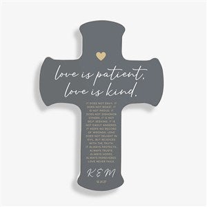 Love Is Patient Personalized Wedding Cross- 8x12 - 31318