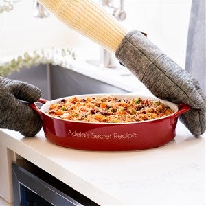 Personalized Classic Oval Baking Dish Navy