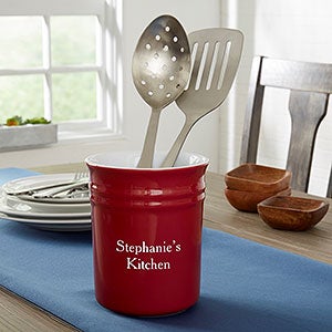 Personalized Classic Utensil Holder- Red - 31335R-U