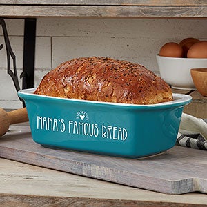 Made With Love Personalized Loaf Pan-Turquoise - 31337T-L