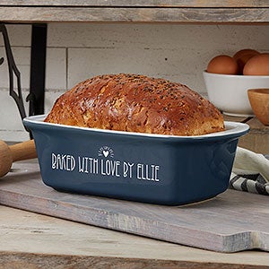 Made With Love Personalized Loaf Pan-Navy - 31337N-L