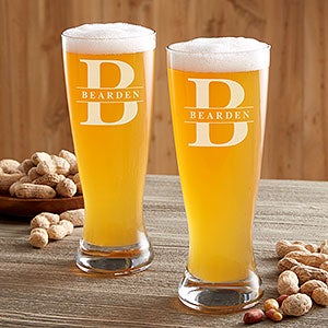 Lavish Last Name Personalized 23 oz Pilsner Glass - 31381-P