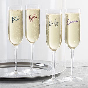 Trendy Script Name Personalized Luigi Bormioli® Champagne Flute - 31398