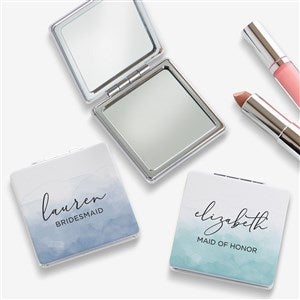 Watercolor Bridesmaid Personalized Compact Mirror - 31603
