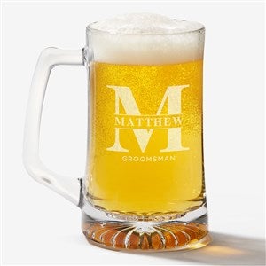 Lavish Groomsmen Wedding Engraved 25oz Beer Mug - 31620-M