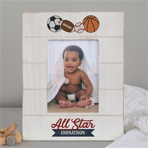 Sports Personalized Baby Shiplap Frame- 5x7 Vertical - 31634-5x7V