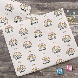 Boho Rainbow Personalized Baby Wrapping Paper Roll - 6ft Roll - 31797