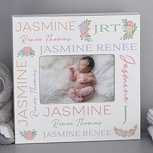 Blooming Baby Girl Personalized 4x6 Box Frame - Horizontal - 31985-BH