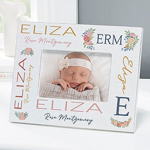 Blooming Baby Girl Personalized 4x6 Tabletop Frame - Horizontal - 31985-TH