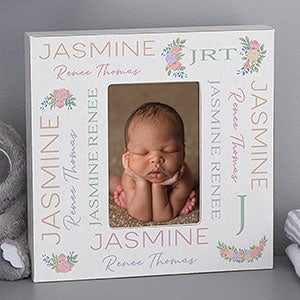 Blooming Baby Girl Personalized 4x6 Box Frame - Vertical - 31985-BV