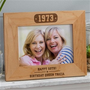 Vintage Birthday Engraved Horizontal Picture Frame- 5 x 7 - 32015-MH