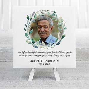 Serene Memorial Personalized Table-Top Canvas Print-8