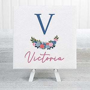 Blooming Baby Name Personalized Baby Canvas Prints - 8