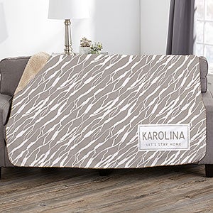 Hand Drawn Personalized 50x60 Sherpa Blanket - 32112-S