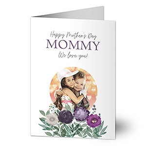 Floral Love for Mom Personalized Greeting Card - Signature - 32155