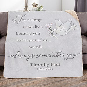 Always Remember You Personalized 60x80 Sherpa Blanket - 32218-SL