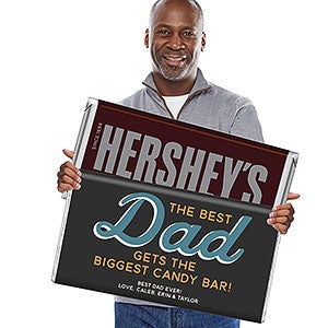 The Best Dad Gets the Biggest Candy Bar Personalized 5 lb. Hershey Bar - 32232D