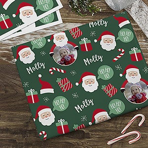 Santa Personalized Photo Wrapping Paper Sheets - Set of 3 - 32313-S