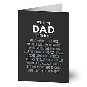 What Dads Are Made Of Personalized Greeting Card- Signature - 32341