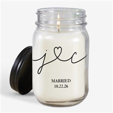 Drawn Together By Love Personalized Farmhouse Candle Jar - 32376