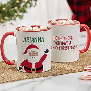 Santa Character Personalized Christmas Mug 11 oz.- Red - 32407-R