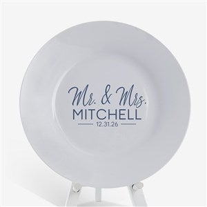 Stamped Elegance Wedding Personalized Plate - 32437