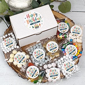 Bold Birthday Celebration Personalized Care Package Candy Gift Box - 32447D