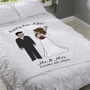 Wedding Couple philoSophie's® Personalized 50x60 Plush Fleece Blanket - 32529-F