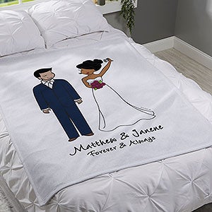 Wedding Couple philoSophie's® Personalized 50x60 Sweatshirt Blanket - 32529-SW