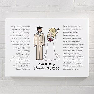 Wedding Vows philoSophie's® Personalized Canvas Print- 12