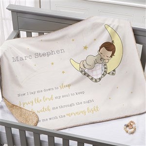 Precious Moments® Bedtime Personalized Baby Boy30x40 Sherpa Blanket - 32610-SS