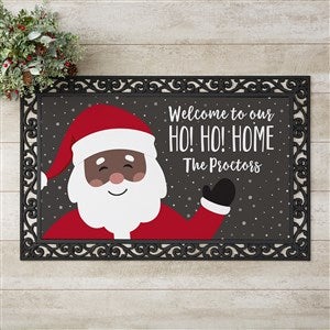 Ho! Ho! Home Santa Personalized Christmas Doormat- 20x35 - 32647-M