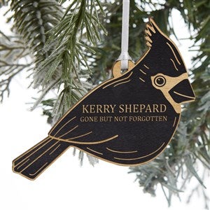 Cardinal Memorial Personalized Wood Ornament- Black Stain - 32700-BLK