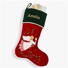 Traditional Christmas Angel Personalized Christmas Stockings - 32747-A