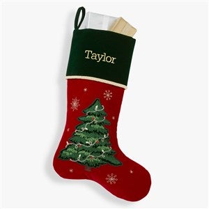 Traditional Christmas Tree Personalized Christmas Stockings - 32747-T