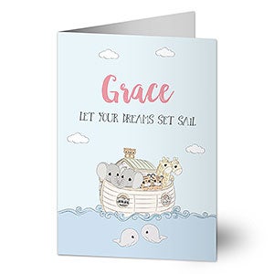 Precious Moments® Noah's Ark Personalized Baby Greeting Card- Signature - 32771