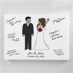 Wedding Couple philoSophie's® Guest Book Personalized Canvas Print - 12
