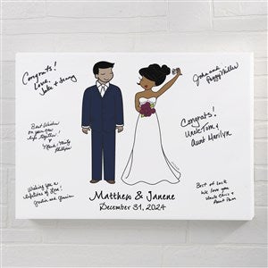 Wedding Couple philoSophie's® Guest Book Personalized Canvas Print - 20