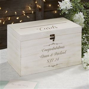 Write Your Own Personalized Wedding Wood Card Box - 32856