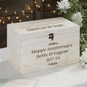 Write Your Own Personalized Anniversary Wood Card Box - 32857