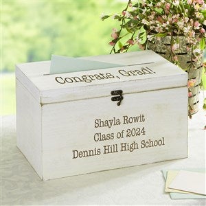 Write Your Own Personalized Graduation Wood Card Box - 32859