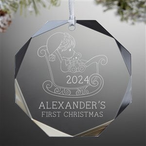 Babys First Christmas Precious Moments® Premium Engraved Ornament - 32881