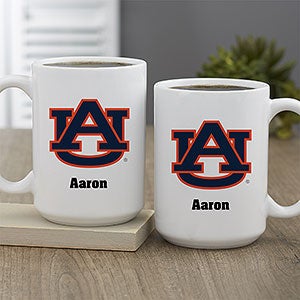 NCAA Auburn Tigers Personalized Coffee Mug 15 oz. - White - 33055-L