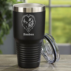NFL Baltimore Ravens Personalized 30oz Black Stainless Steel Tumbler - 33060-LB