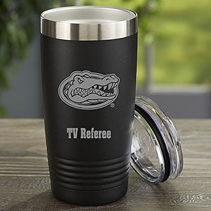 NCAA Florida Gators Personalized 20 oz. Black Stainless Steel Tumbler - 33159-B
