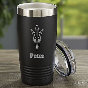 NCAA Arizona State Sun Devils Personalized 20oz Black Stainless Steel Tumbler - 33165-B