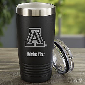 NCAA Arizona Wildcats Personalized 20 oz. Black Stainless Steel Tumbler - 33169-B