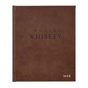 World Whiskey Personalized Leather Book - 33232D